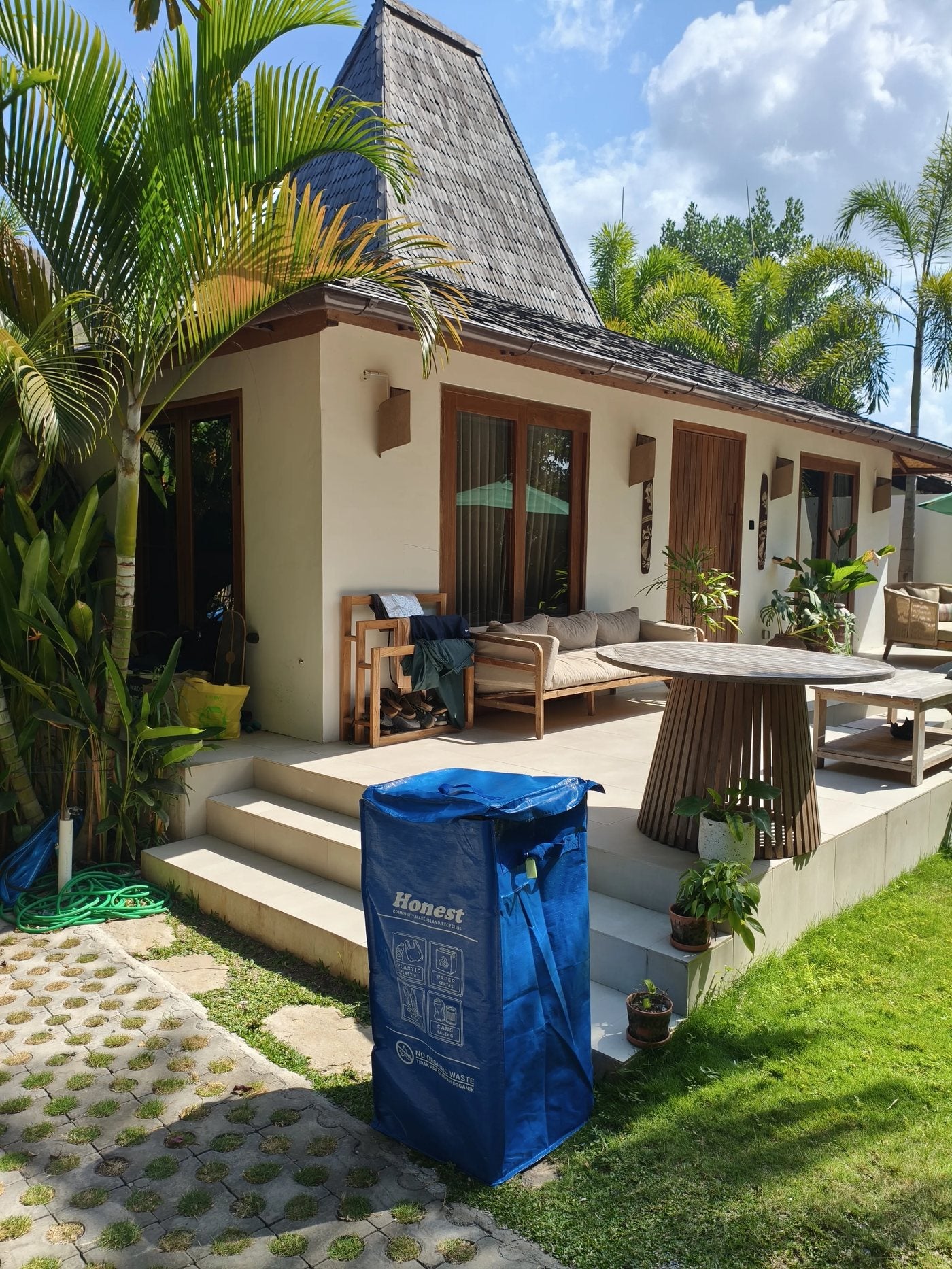 Collection Program — Honest recycling bins in service — homes and villas across Kuta, Lombok, Indonesia