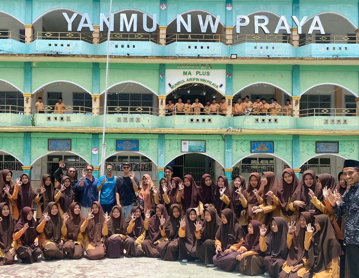 Delivery day at YANMU NW Praya school, Central Lombok