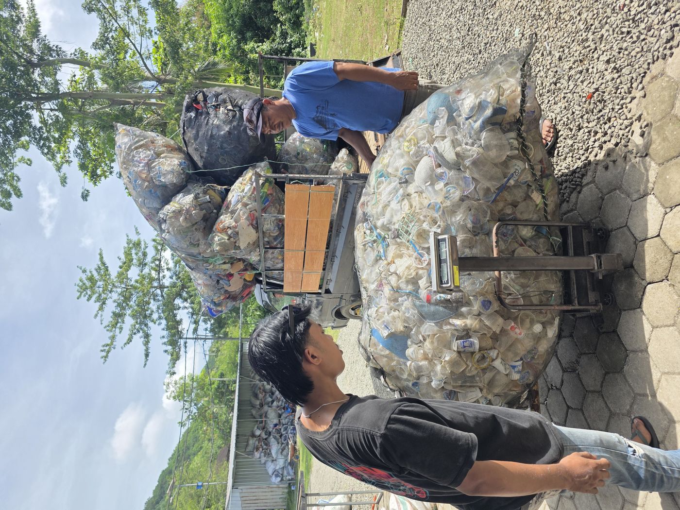 Every bag weighed and logged on arrival at the hub